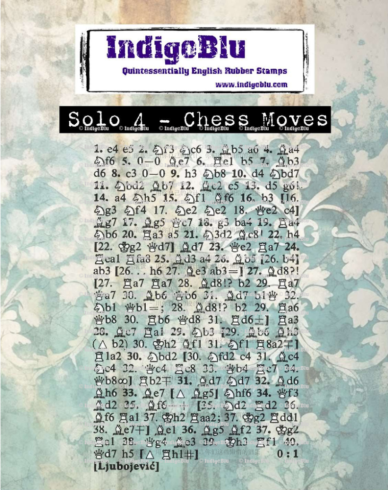 IndigoBlu - Gummistempel "Solo 4 - Chesse Moves" A6 Rubber Stamp