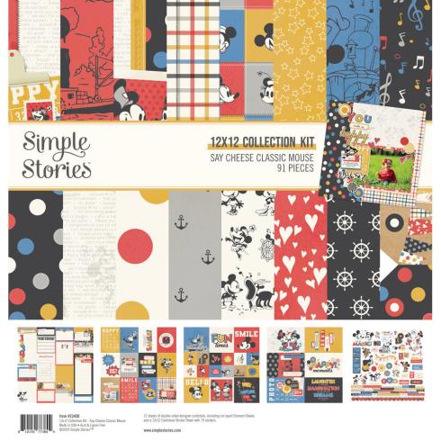 Simple Stories - Collections Kit "Say Cheese Classic Mouse" 12 Bogen Designpapier