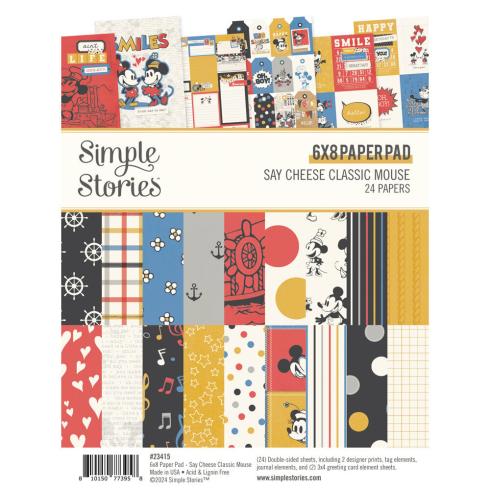 Simple Stories - Designpapier "Say Cheese Classic Mouse" Paper Pack 6x8 Inch - 24 Bogen