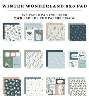 Carta Bella - Designpapier "Winter Wonderland" Paper Pad 6x6 Inch - 24 Bogen