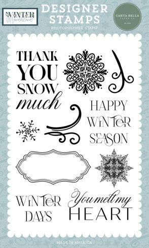 Carta Bella - Stempelset "Happy Winter Season" Clear Stamps