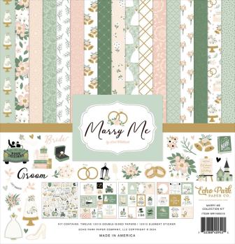 Echo Park - Designpapier "Marry Me" Collection Kit 12x12 Inch - 12 Bogen