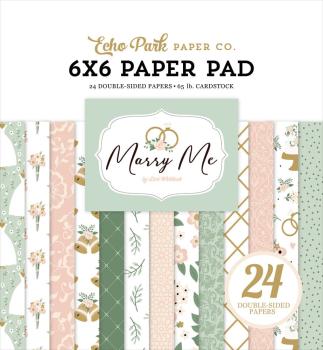 Echo Park - Designpapier "Marry Me" Paper Pack 6x6 Inch - 25 Bogen