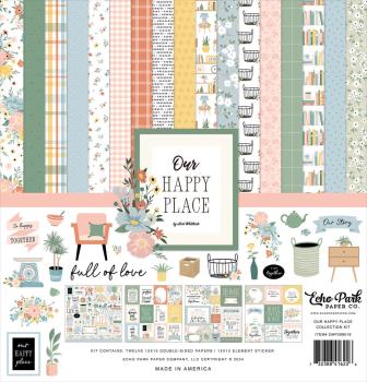 Echo Park - Designpapier "Our Happy Place" Collection Kit 12x12 Inch - 12 Bogen