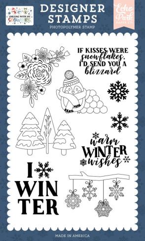 Echo Park - Stempelset "Send You A Blizzard" Clear Stamps