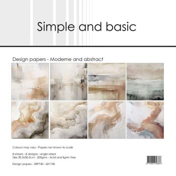 Simple and Basic - Designpapier "Moderne and Abstract" Paper Pack 12x12 Inch - 8 Bogen 