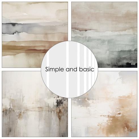 Simple and Basic - Designpapier "Moderne and Abstract" Paper Pack 12x12 Inch - 8 Bogen 