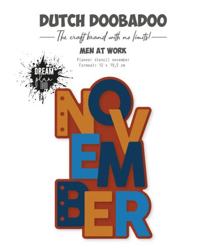 Dutch Doobadoo - Schablone 12x19,5cm "November" Stencil