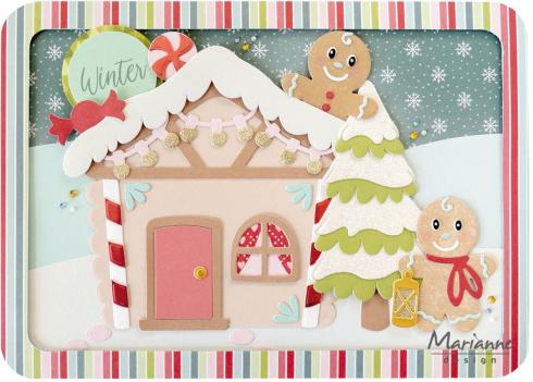 Marianne Design - Präge- und Stanzschalone "Candy House for the Gingerbread" Collectables Dies