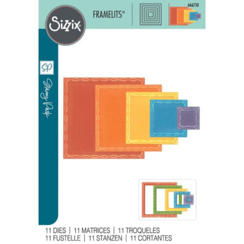 Sizzix - Stanzschablone "Fanciful, Yvette Interlaced Squares" Framelits Craft Dies Design by Stacey Park