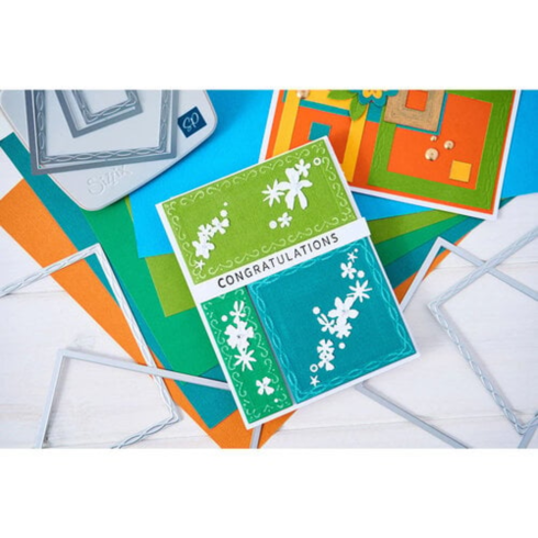 Sizzix - Stanzschablone "Fanciful, Yvette Interlaced Squares" Framelits Craft Dies Design by Stacey Park