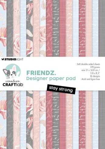 Creative Craft Lab - Studio Light - Friendz Designpapier "Stay Strong " Paper Pack 21x14,8 cm - 36 Bogen