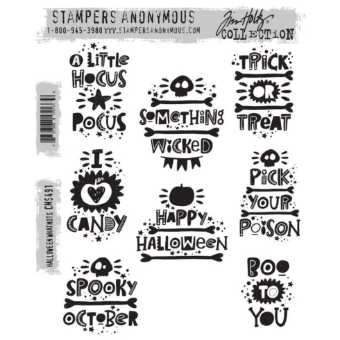 Stampers Anonymous - Gummistempelset "Halloween Whatnots" Cling Stamp Design by Tim Holtz