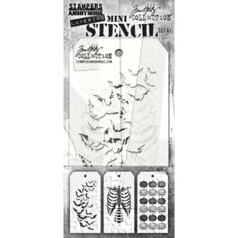 Stampers Anonymous - Schablone "#61" Layering Mini Stencil Design by Tim Holtz