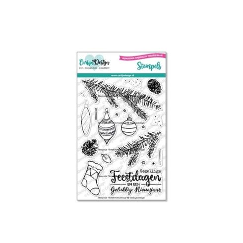 Carlijn Design - Stempelset "Kerstversiering" Clear Stamp 