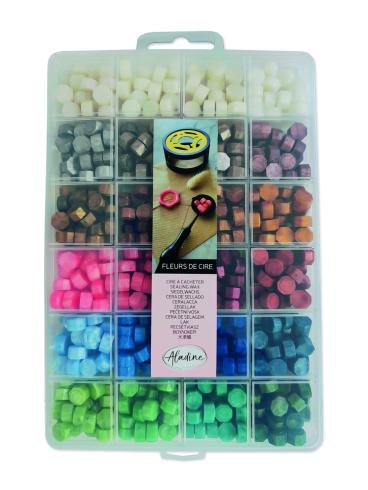 Aladine - Siegel Wachs "Flowers" Wax Beads Box 