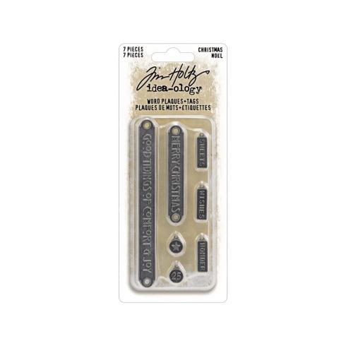 Tim Holtz - Idea Ology - Metalletiketten "Word Plaques + Tags"