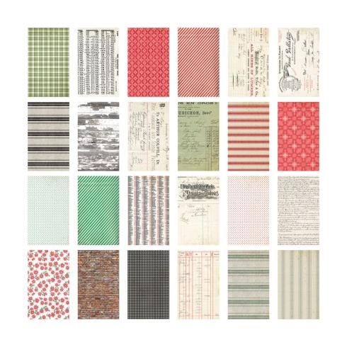 Tim Holtz - Idea Ology - Designpapier "Backdrops" Paper Pack 8x10 Inch - 24 Bogen 