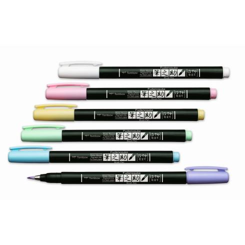 Tombow "Pastel" Brush Pen Fudenosuke Set - weiche Spitze