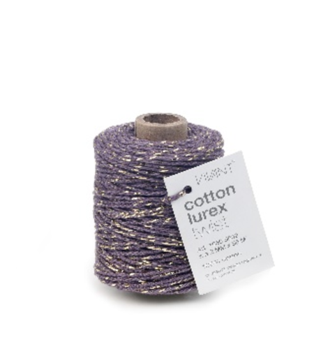 Vivant - Kordelband "Aubergine" Cotton Lurex Cord Band 2mmx50m