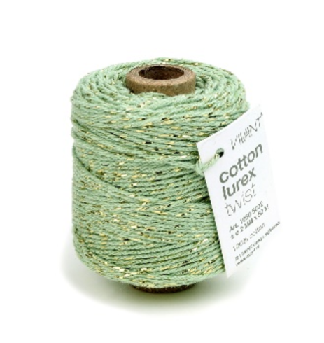 Vivant - Kordelband "Light Olive" Cotton Lurex Cord Band 2mmx50m