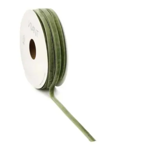 Vivant - Velvet Narrow Ribbon Band "Moss" 6mmx20m