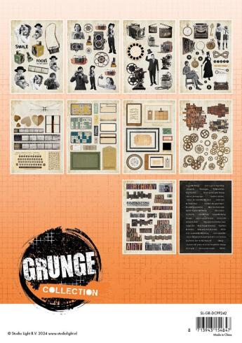 Studio Light - Stanzteile "Paper Elements Grunge" Die Cut Block - 20 Bogen