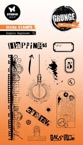 Studio Light - Stempelset "Inspire Happiness" Clear Stamps Grunge Collection