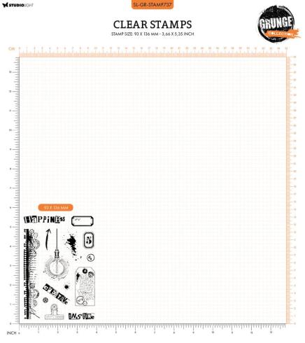 Studio Light - Stempelset "Inspire Happiness" Clear Stamps Grunge Collection