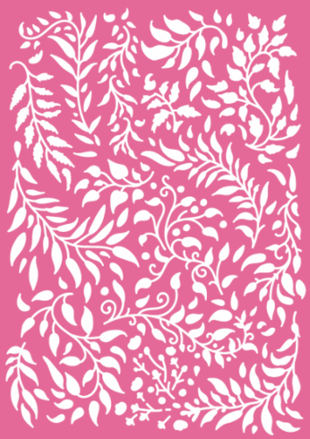 Dawn Bibby - Schablone "Beautiful Blooms Leaf Flourish" Stencil