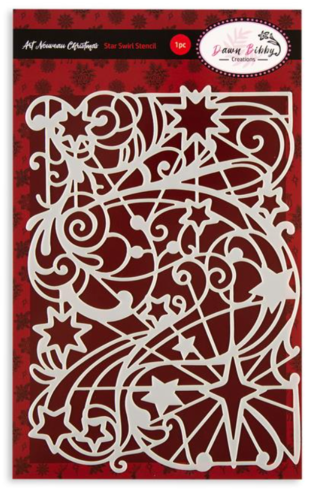 Dawn Bibby - Schablone "Art Nouveau Star Swirl" Stencil