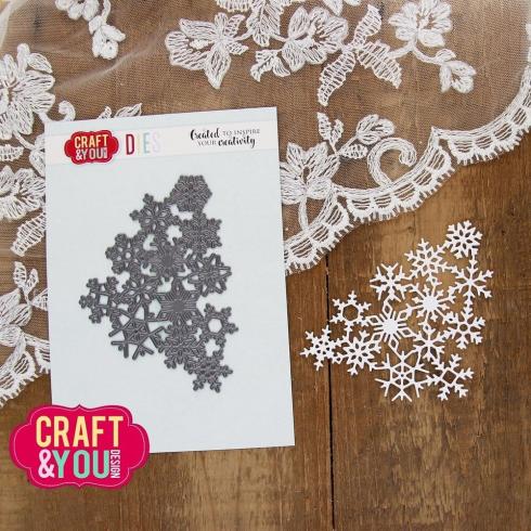 Craft & You Design - Stanzschablone "Snowflakes Background" Dies