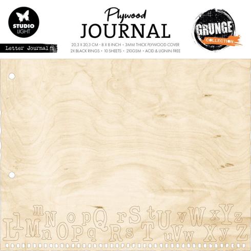 Studio Light - Holzteile 20,3x20,3cm "Letter Journal" Plywood Journal