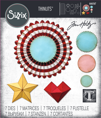 Sizzix - Stanzschablone "Vault Rosettes" Thinlits Craft Dies by Tim Holtz