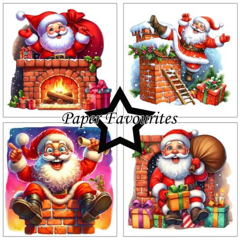 Paper Favourites - Designpapier "Funny Santa" Paper Pack 6x6 Inch - 24 Bogen