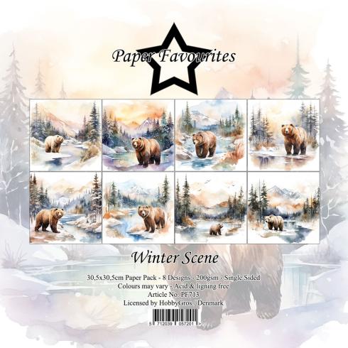 Paper Favourites - Designpapier "Winter Scene" Paper Pack 12x12 Inch 8 Bogen