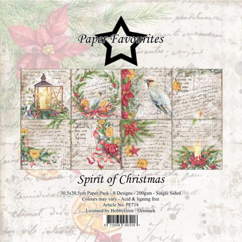 Paper Favourites - Designpapier "Spirit of Christmas" Paper Pack 12x12 Inch 8 Bogen