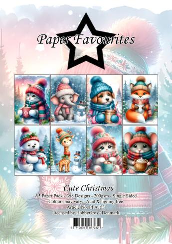 Paper Favourites - Designpapier "Cute Christmas" Paper Pack A5 - 24 Bogen