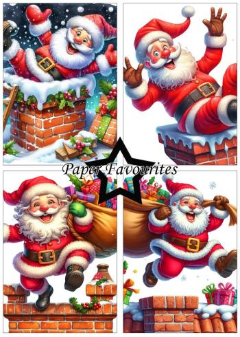 Paper Favourites - Designpapier "Funny Santa" Paper Pack A5 - 24 Bogen