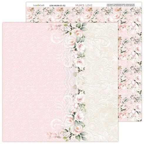 LemonCraft - Designpapier "Mums' Love" Paper Pad 12x12 Inch - 6 Bogen