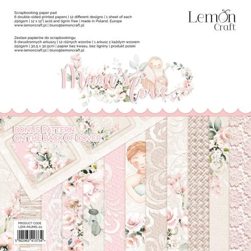 LemonCraft - Designpapier "Mums' Love" Paper Pad 12x12 Inch - 6 Bogen