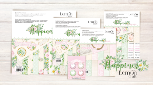 LemonCraft - Designpapier "Happiness" Paper Pad 8x8 Inch - 12 Bogen