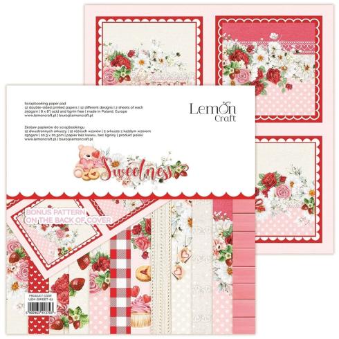 LemonCraft - Designpapier "Sweetness" Paper Pad 8x8 Inch - 12 Bogen