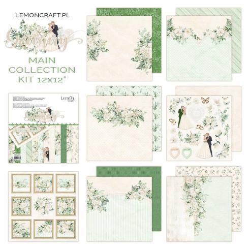 LemonCraft - Designpapier "Greenery" Paper Pad 12x12 Inch - 6 Bogen