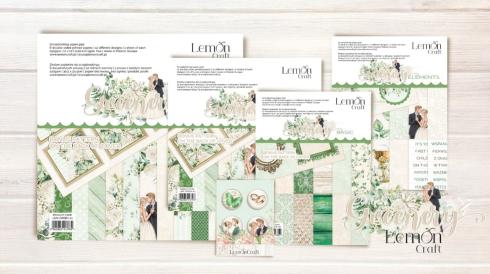 LemonCraft - Designpapier "Greenery Basic" Paper Pad 6x8 Inch - 12 Bogen