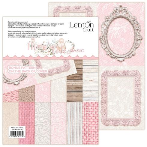 LemonCraft - Designpapier "Mums' Love" Basic Paper Pad 6x8 Inch - 12 Bogen