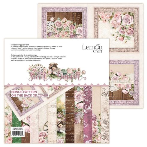 LemonCraft - Designpapier "Secret Garden" Paper Pad 8x8 Inch - 12 Bogen