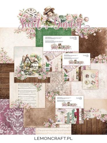 LemonCraft - Designpapier "Secret Garden" Paper Pad 6x8 Inch - 12 Bogen