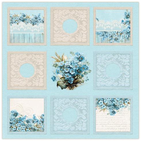 LemonCraft - Designpapier "Dear Diary Forget-Me-Not" Paper Pad 12x12 Inch - 6 Bogen