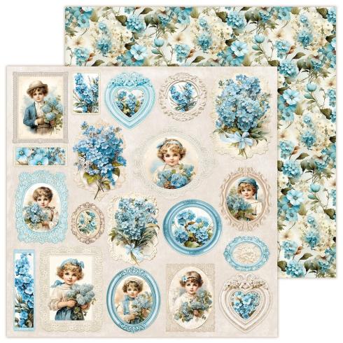 LemonCraft - Designpapier "Dear Diary Forget-Me-Not" Paper Pad 12x12 Inch - 6 Bogen